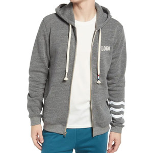 Sweat à capuche zippé pour homme au design tendance, prix avantageux pour les acheteurs en gros / prix d'usine, avec cordons de serrage et capuche réglable, vêtement décontracté - Product Image 1