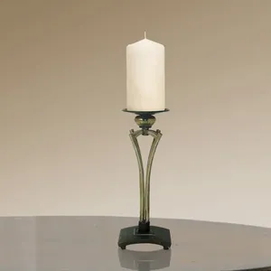 Portavelas Metálico Premium Hecho a Mano, Proveedor B2B Mundial de Fábrica, Portavelas de Metal Negro Mate en Forma de Columna, Decoración para el Hogar - Product Image 1