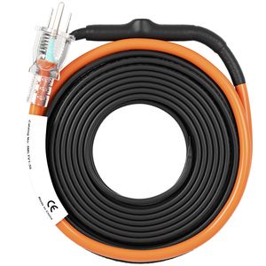 Cable Calefactor Autorregulable de 30 Pies, 5W/ft, con Cinta Protectora Térmica para Mangueras de PVC, Metal y Plástico, Protección Contra Congelación - Product Image 6