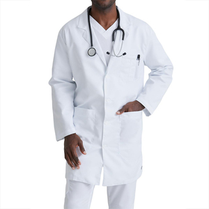 Bata de laboratorio médica desechable para hombre, uniforme de hospital, bata de doctor con bolsillos, bata de laboratorio personalizada para trabajadores de la salud y enfermeras - Product Image 1