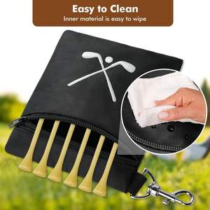 Bolsa para tees de golf, bolsa impermeable para tees de golf con clip giratorio, bolsa para objetos de valor con cremallera de 6,9x5,4 pulgadas, soporte portátil para pelotas de golf - Product Image 5