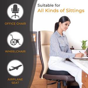 เบาะรองนั่งก้นกบตามหลักสรีรศาสตร์สำหรับเก้าอี้สำนักงานรถเดินทางและรถเข็นใช้เมมโมรี่โฟมหมอนบรรเทาอาการปวดกระดูกก้นกบ - Product Image 4