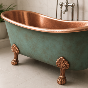 Daystar Trade Freestanding Copper <b>Bathtub</b> Irregular Shape <b>Portable</b> Luxury Eco-Friendly Durable Ice Bath Safety Design Home - Product Image 4
