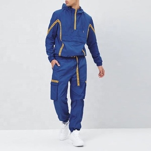 Vente en gros de pull à capuche avec demi-fermeture éclair en polyester grande taille d'automne coupe-vent écologique et personnalisable coupe-vent pour hommes - Product Image 1