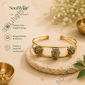 กำไลข้อมือผู้หญิงทำจากทองเหลืองแร่ไพไรต์แท้/kadde สำหรับงานปาร์ตี้-สไตล์อินเทรนด์ - Product Image 5