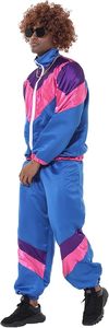 Conjunto Deportivo de los 80 para Hombre, Traje Deportivo Hip Hop, Chaqueta Colorblock, Conjunto para Carnaval - Product Image 3
