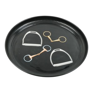 Juegos de bandejas decorativas redondas con diseño personalizado de accesorios para caballos, bandeja metálica con revestimiento de esmalte para uso residencial. - Product Image 6