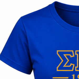 Camiseta Personalizada con Letras Griegas de Sigma Gamma Rho para Mujer, Camiseta de Sororidad con Gráfico, Manga Corta, Cuello Redondo, Algodón, Informal, a la Moda, Venta al Por Mayor - Product Image 5