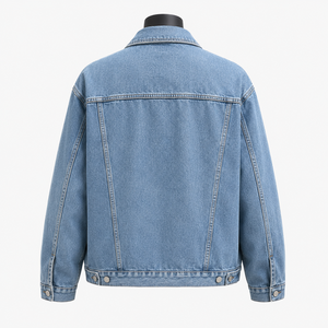Chaqueta Vaquera para Hombre, con Logotipo Bordado Personalizado, Estilo Vintage, Algodón, Tipo Trucker, Venta al Por Mayor, OEM - Product Image 2