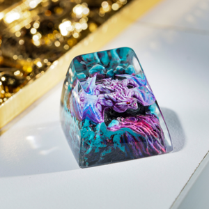 Teclas Místicas de Anime, Teclas Artesanales Personalizadas, Teclas Anime Lindas, Teclas Verdes, Juego de Teclas, Teclas de Resina - Product Image 6