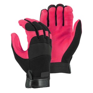 Premium Mechanic Utility <b>Gloves</b> High Vis Yellow Synthetic Leather Palm Flexible Spandex Back Safety Work <b>Gloves</b> Europe - Product Image 2