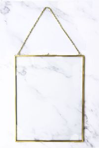 Cadre photo suspendu en verre et métal Hexagon Home Decor pour décoration murale, avec 2 côtés en verre, cadre photo personnalisé - Product Image 3