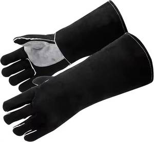 Sunny <b>Gloves</b> Leather Safety Welding <b>Glove</b> Molten Metal Splash Protection B Wing Thumb for Heat Resistant Outdoor Animal Handling - Product Image 1