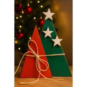 Sapin de Noël décoratif en bois et MDF pour les célébrations festives de Noël - Product Image 6
