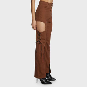 Pantalones de Campana para Mujer de la Mejor Calidad, para Uso en Exteriores, Estilo Hip Hop, Pierna Ancha, Servicio OEM ODM Personalizado para Damas - Product Image 2