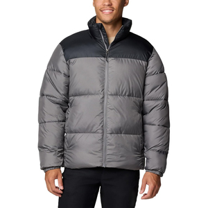 Veste polaire d'hiver pour homme, col montant, fermeture éclair, blocs de couleur, coupe-vent, décontractée, pour l'extérieur, 100 % polyester toile - Product Image 4