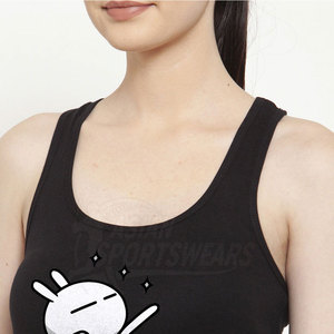 Everyday Active <b>Women</b> <b>Knitted</b> Casual <b>Tank</b> <b>Top</b> 100% Cotton Front Lightweight Sleeveless Sports Fitness Training Outdoor - Product Image 4