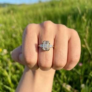 Anillo de Plata 925 con Moissanita, Corte Brillante Redondo, Joyería Fina, Anillo de Moda, Elegante Regalo para Mujer - Product Image 2