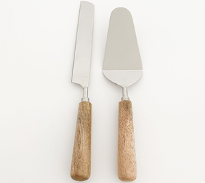 Juego de Cuchillos para Pastel de Madera Natural de Primera Calidad, Cortador de Pastel de Boda, Utensilios Clásicos para Servir Postres, Tartas y Pizza, Ecológicos - Product Image 2
