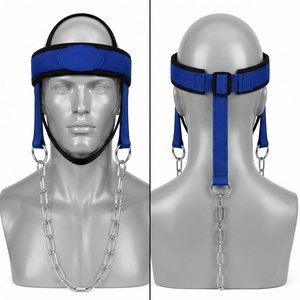 Arnés de Cuello y Cabeza para Levantamiento de Pesas, de Cuero PU y Acero Inoxidable, Resistente, Duradero y Cómodo, para Hombre - Product Image 5