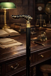 Natural Wooden Eco-Friendly Polished Brass Handle Rustic Modern Walking Sticks Canes for Gifts - Product Image 2