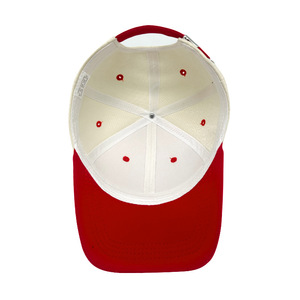 Baseball <b>Cap</b> 6-Panel Cotton Solid Color Contrast Brim Adjustable Fit Casual Style for Adults - Product Image 2