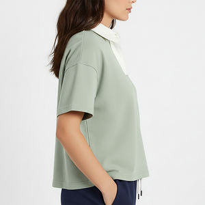 Polo T-shirt personnalisé OEM/ODM respirant pour la gym et le golf, avec logo brodé, léger et tendance - Product Image 5