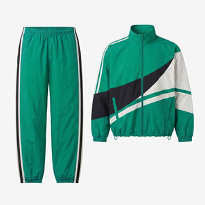 Ensemble de survêtement rétro pour homme à rayures diagonales, 2 pièces, veste zippée intégrale, pantalon de jogging à rayures latérales, vêtements de sport décontractés - Product Image 3