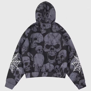 Sudadera con Capucha Oversize Personalizada Unisex al por Mayor, OEM ODM, con Estampado de Estrella de Cinco Puntas y Araña, Manga Regular, Hombro Caído, 100% Algodón - Product Image 2