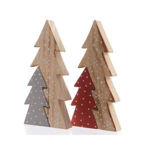 Árbol de Navidad Moderno de Madera y MDF para Decoración de Mesa y Estantes, Adorno Festivo Navideño - Product Image 5