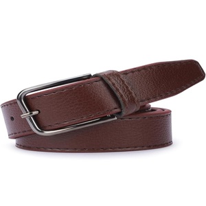 Nuevo Cinturón Casual de Cuero Marrón de Grano Completo de Alta Calidad para Hombre, Hebilla de Aleación Niquelada, Cinturones Unisex - Product Image 5