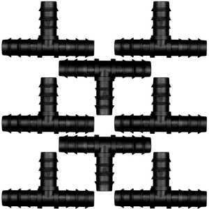 Raccord de tuyauterie à barbillons noir en PVC 16 mm pour irrigation goutte à goutte, pour ferme, serre, jardin, pelouse, maison, agriculture, arrosage - Product Image 3