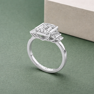 แหวนเพชรทรงเอเมอรัลด์ 3.35 กะรัต เพชรเลี้ยงในห้องปฏิบัติการ ทอง 14K 10K ดีไซน์โดดเด่น ทรงบริลเลียนท์ น้ำหนักเบา แหวนหมั้น จัดจำหน่ายโดยตรงแบบ B2B - Product Image 1