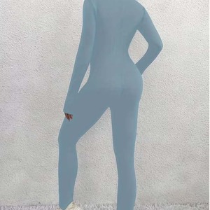Push-Up <b>Catsuit</b> Women One Pieces Tight Strappy Bodysuits Fashion Push up Slim Catsuits Hot Sexy <b>Sheer</b> Combination Halter Rompers - Product Image 5