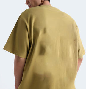 T-shirt tricoté en coton épais délavé à l'acide, coupe classique, personnalisable avec votre logo, style vintage vieilli, collection été 2026 pour homme - Product Image 5