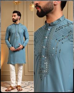 Premium Men's Embroidered Kurta Pajama Set with Heavy Sequins Work Boutique Finish Stitching and Traditional Ethnic Styling - Product Image 5