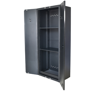 Matte Black Powder Coated Steel 0 Drawer 3 Shelf <b>Tool</b> <b>Cabinet</b> Family keywords: for Garage Workshop Storage Use - Product Image 5