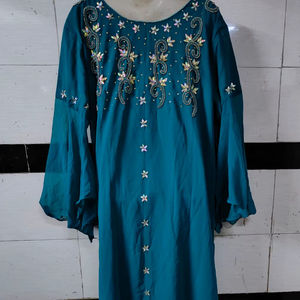 Elegante Caftán Marroquí para Fiesta, Largo hasta el Suelo, Media Manga, Hecho a Mano con Cuentas de Piedra, Diseño Tradicional Musulmán, Nuevo Diseño 2022 - Product Image 1