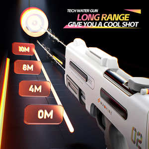 ปืนฉีดน้ำไฟฟ้าแบบสองหัวฉีด พลาสติก เชื่อมต่อเอง สำหรับเล่นกลางแจ้งในฤดูร้อน ดีไซน์ยิงสองนัดพร้อมกัน - Product Image 5