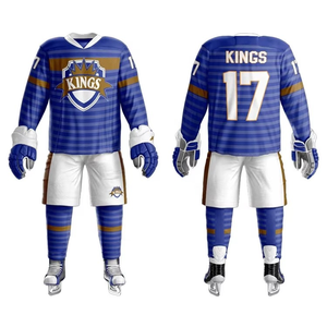 Uniforme de Hockey sobre Hielo para Hombre de Alta Calidad, Impreso, 100% Poliéster, Cómodo, Transpirable, con Diseño Único, Venta al Por Mayor, OEM, Personalizado - Product Image 5