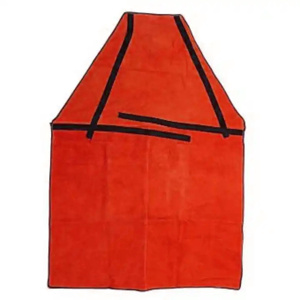 Durable Sleeveless Industrial Safety <b>Apron</b> Cowhide Split <b>Leather</b> Cotton Fire Prevention Insulated Stain Wear-Resistant Plain - Product Image 2
