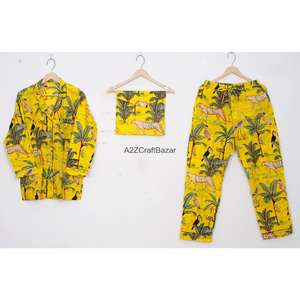 Conjunto de Pijama Floral de Lujo para Mujer, Romántico, de Manga Larga, Pantalones Largos, 2 Piezas, 100% Algodón, Ropa de Dormir Suave - Product Image 1