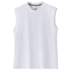เสื้อกล้ามผู้ชาย OEM 230G ผ้าคอตตอนไอซ์ฟิลด์ สีพื้น ซับเหงื่อ ระบายอากาศดี เหมาะสำหรับใส่ลำลอง เล่นกีฬา ฤดูร้อน - Product Image 5
