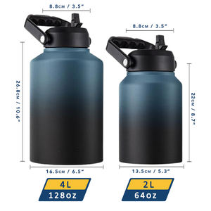 Portable 4 Litre One Gallon <b>Water</b> <b>Bottle</b> Stainless Steel Lid - Product Image 2