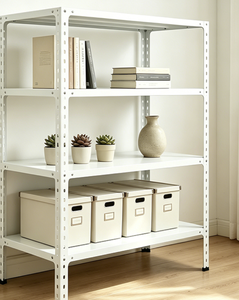 Étagère de rangement robuste en acier profilé, unité d'étagérage métallique multi-niveaux pour entrepôt et maison, organisateur de présentation - Product Image 1