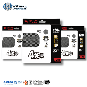 แผ่นขัดซิลิคอนคาร์ไบด์ GETTA TOOLS ขนาด 125 มม. 120 กรัม แบบตาข่าย พร้อมแถบตีนตุ๊กแก ป้องกันฝุ่น สำหรับขัดเฟอร์นิเจอร์และลอกสี แพ็ค 10 ชิ้น - Product Image 1