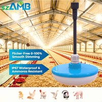 Éclairage LED pour cages de volailles 48V basse tension, à changement de couleur, pour poulaillers, ampoule 0-10V