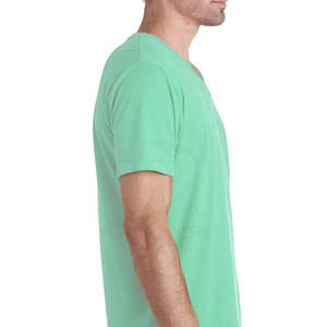 T-shirt col V pour homme, 100 % coton, confortable, avec logo personnalisé imprimé, design unique, coupe ample, design personnalisé. - Product Image 6