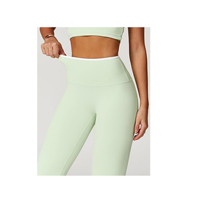Conjuntos Deportivos de 2 Piezas para Mujer, Top Corto con Espalda Cruzada Acolchada, Leggings Deportivos de Cintura Alta con Control de Abdomen, Conjuntos de Yoga - Product Image 5