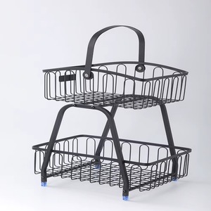Industry Trending Modern Metal Wire Fruit Basket With Handle Gold Finish <b>Storage</b> Bowl For Kitchen Decor - Product Image 6